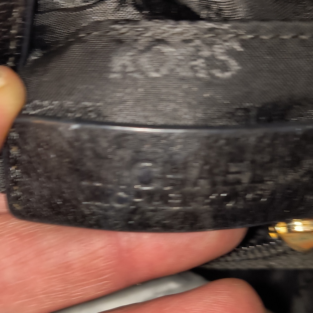 Michael Kors Black Nylon and Leather Trim Signature Hobo Bag with Gold Hardware - Picture 8 of 8